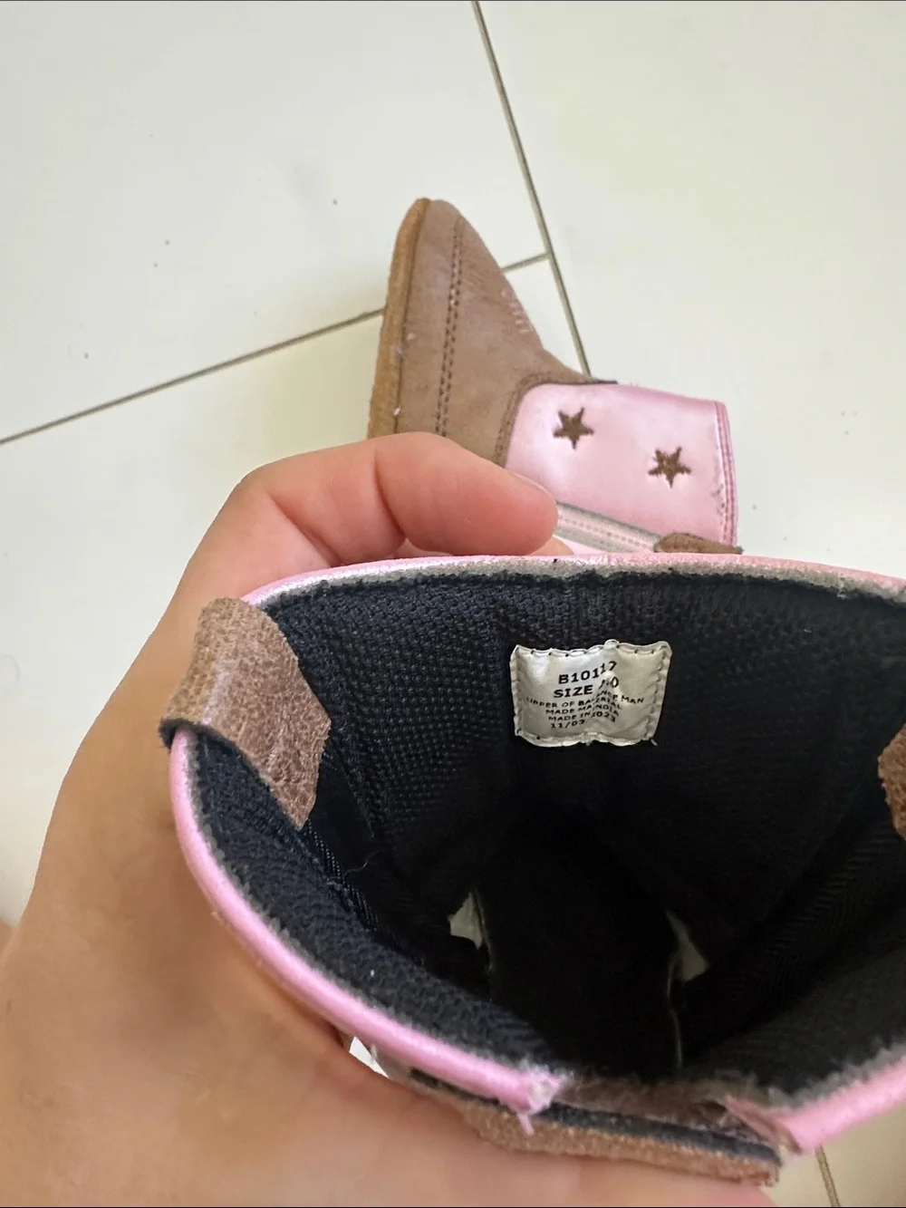 Boot barn baby Pink and Brown Western Booties - Stylish Toddler Shoes 4